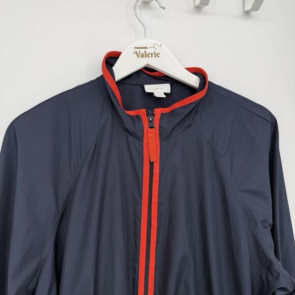 J.Jill Fit Blue Water Repellent Lightweight Athletic Zip Jacket Size XL Red - Picture 2 of 9